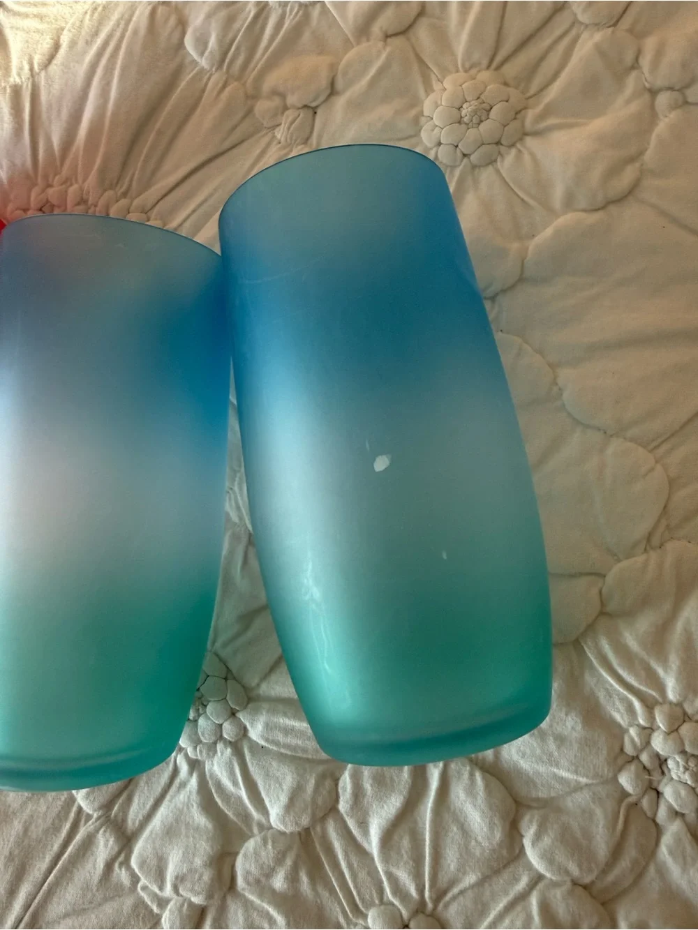 Frosted Ombre Drinking Glasses - Set of 4 (Pink & Blue/Teal)